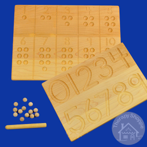 Double-Sided Numbers Wooden Tracing Board